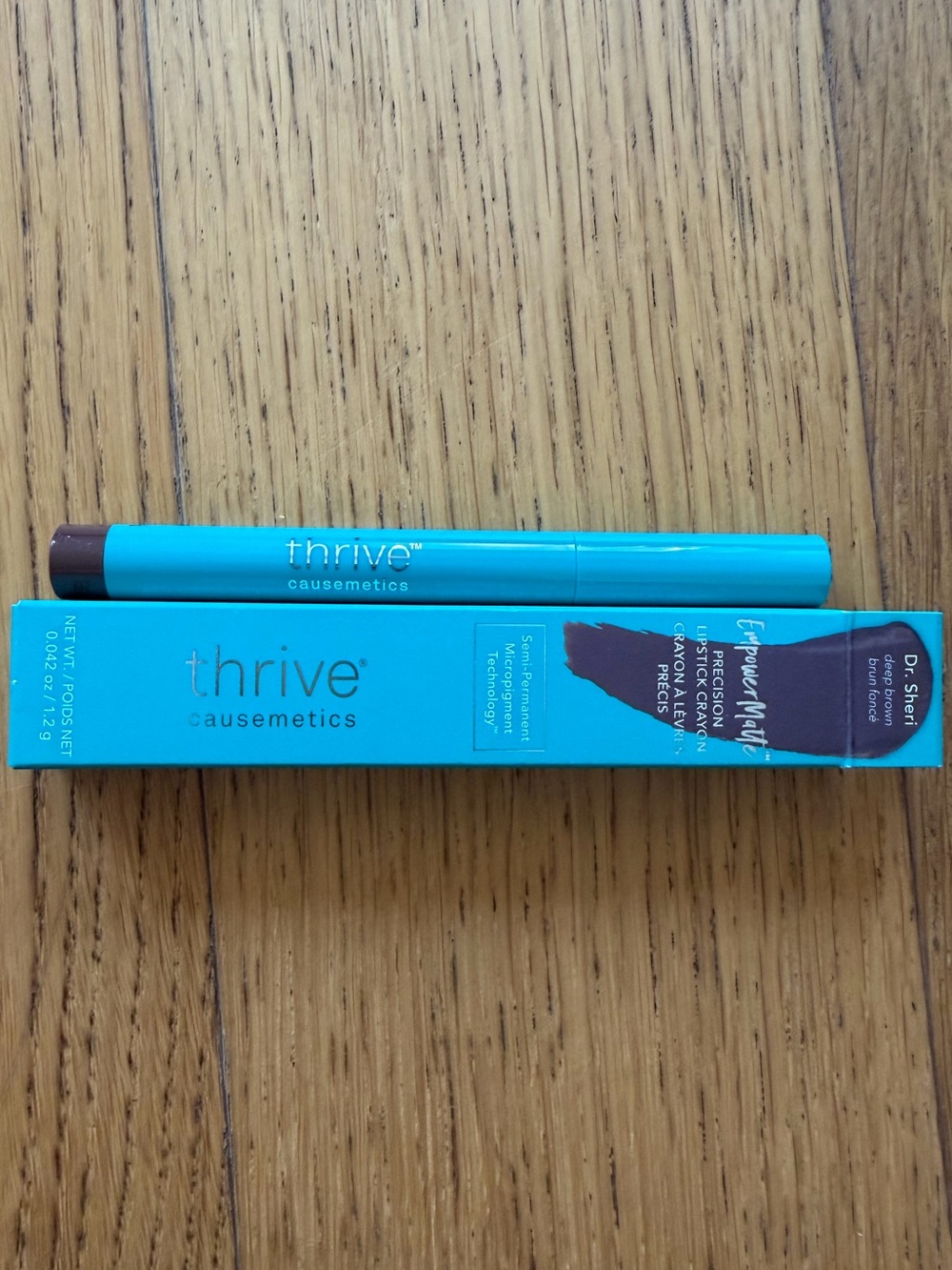 thrive causemetics EmpowerMatte™ Precision Lipstick Crayon- Dr. Sheri (brown)NWT